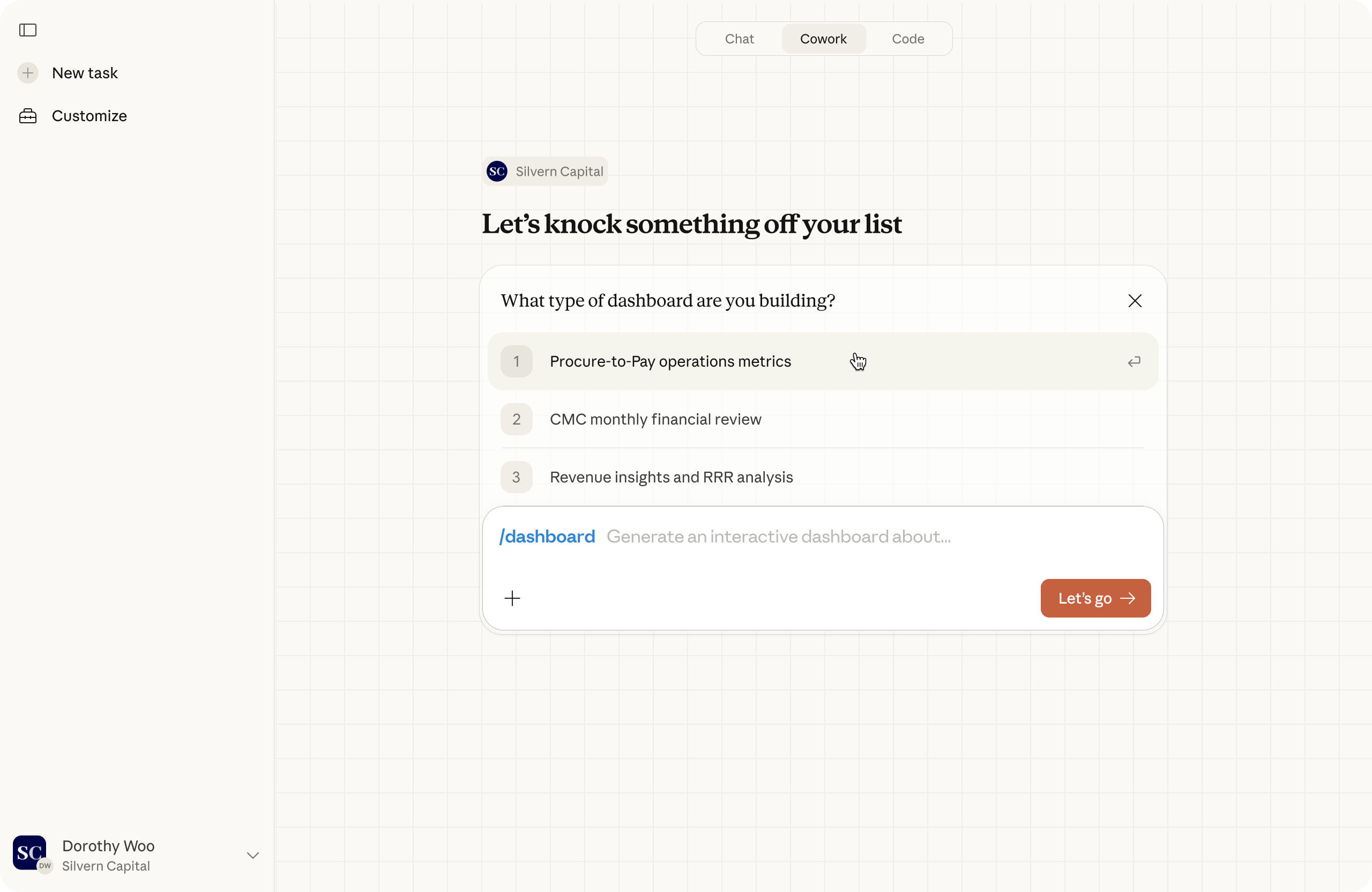Slash-команды плагинов с формами ввода в Claude Cowork