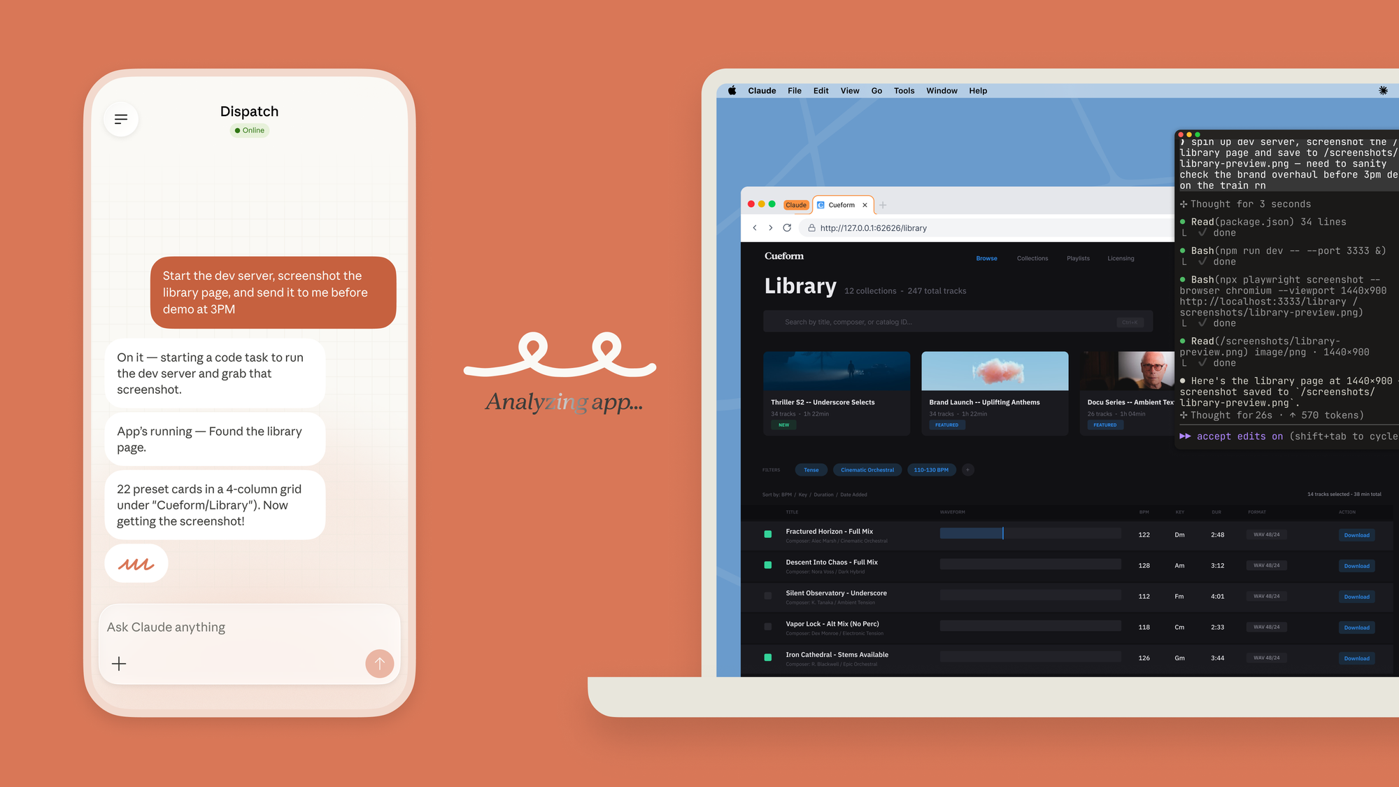 Claude Dispatch: сессия Claude Code запущена с телефона