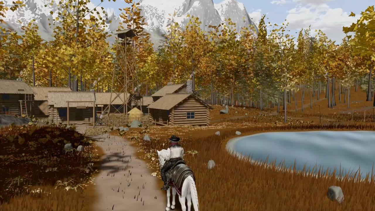 Процедурный 3D-мир с лесами, деревней и горами, который Kimi K3 собрала на Three.js WebGPU