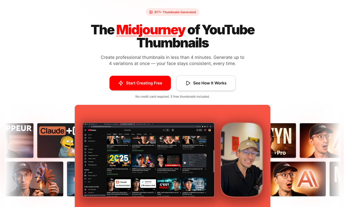 Thumbfa.st — AI-превью для YouTube с твоим лицом