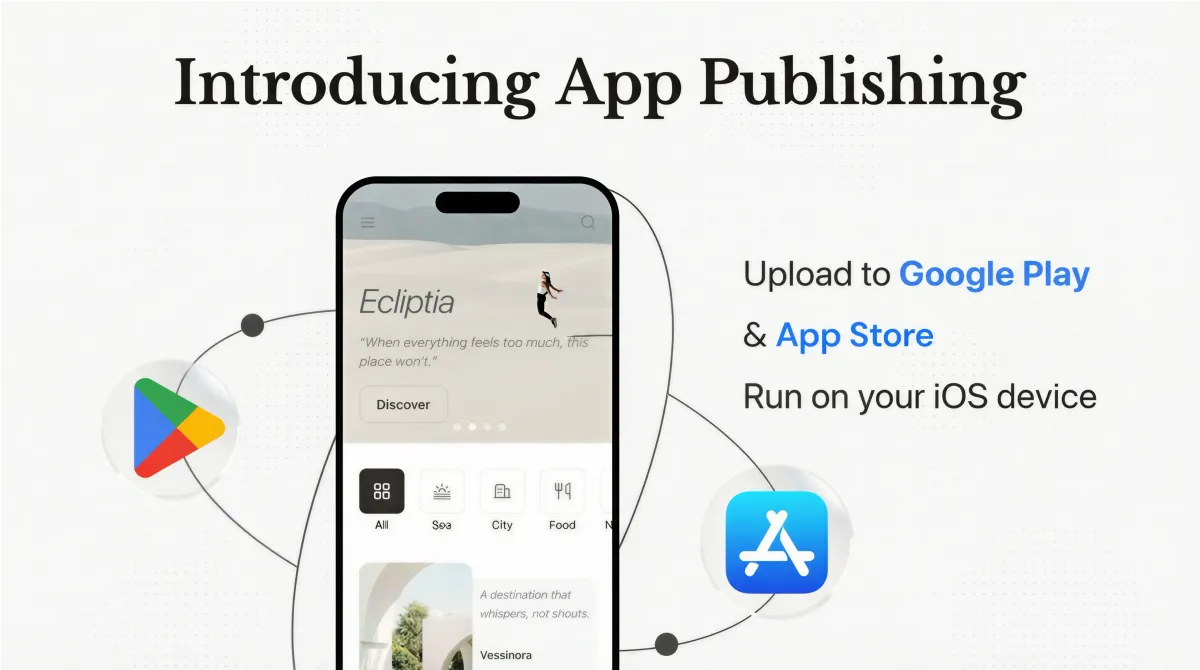 Manus теперь публикует приложения в App Store и Google Play