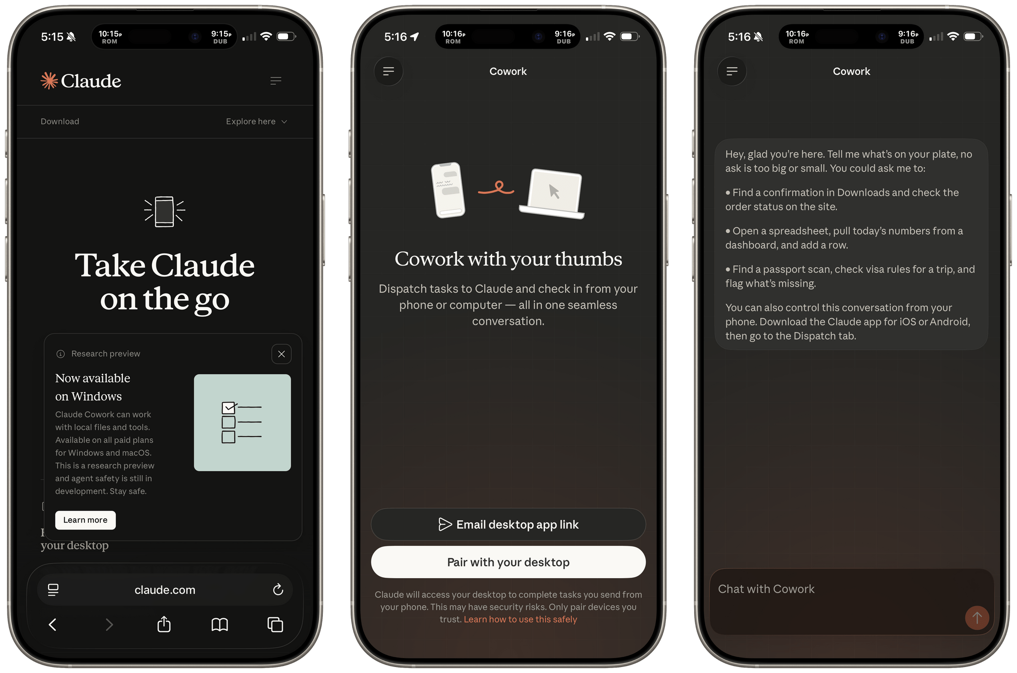 Claude Dispatch: управляй Cowork с телефона