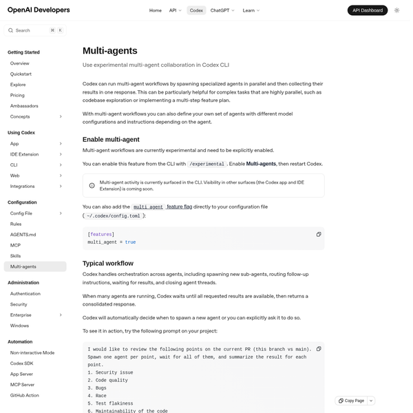 Мультиагенты в OpenAI Codex — настройка и примеры
